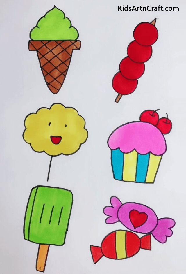Icecream & Candy Explore And Learn New Things By Drawing Them