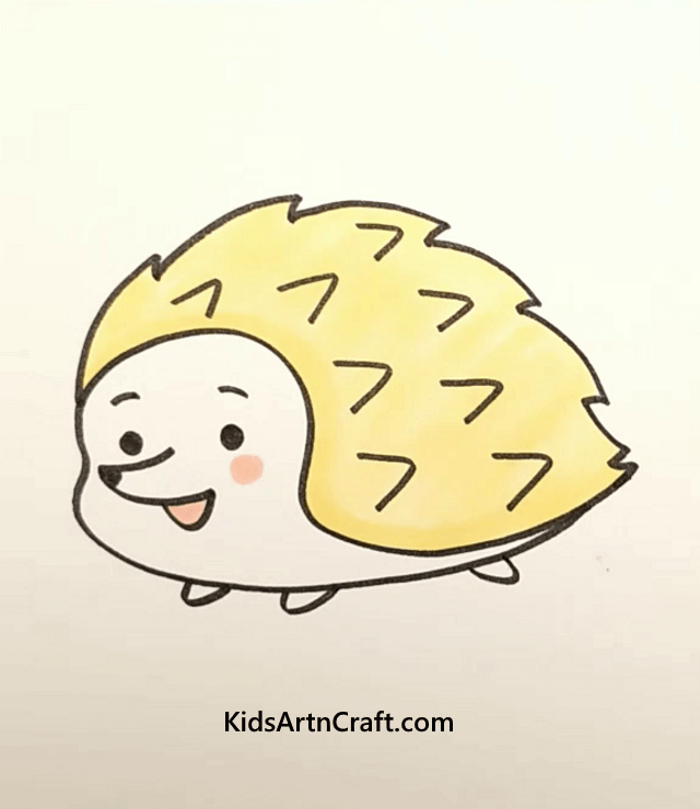 Very Creative And Skillful Drawing For Kids Happy Porcupine
