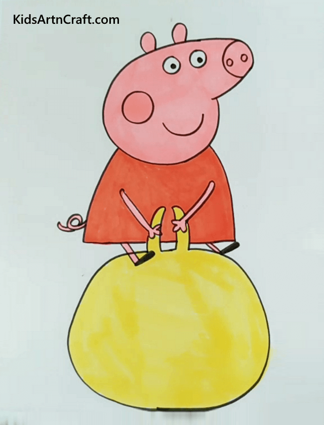 Very Creative And Skillful Drawing For Kids Peppa Pig Carrying Luggage