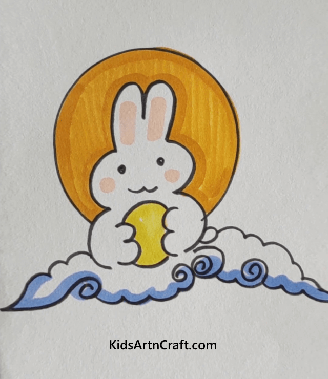 Kid's Drawing: Show Some Love To Animals Bunny in Heaven