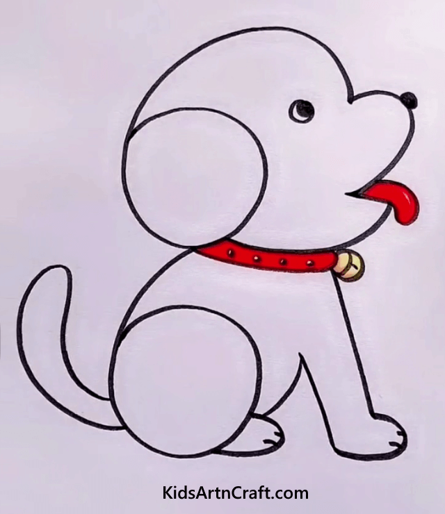 Easy Animal Drawings With colors For Kids Puppy