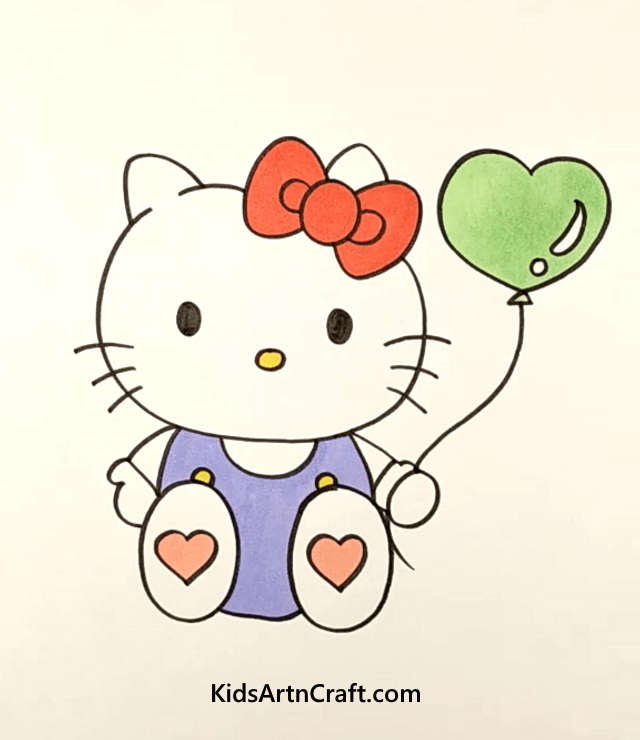 Easy & Cute Animal Drawing For Kids Meow Kitten