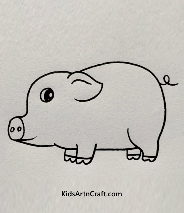 Enhance Your Skills By Easy Drawings Little Piglet