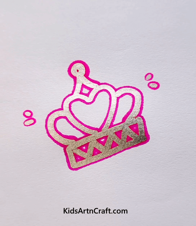 Easy Drawing Ideas Using Glitter Pens The Crown of the Prince