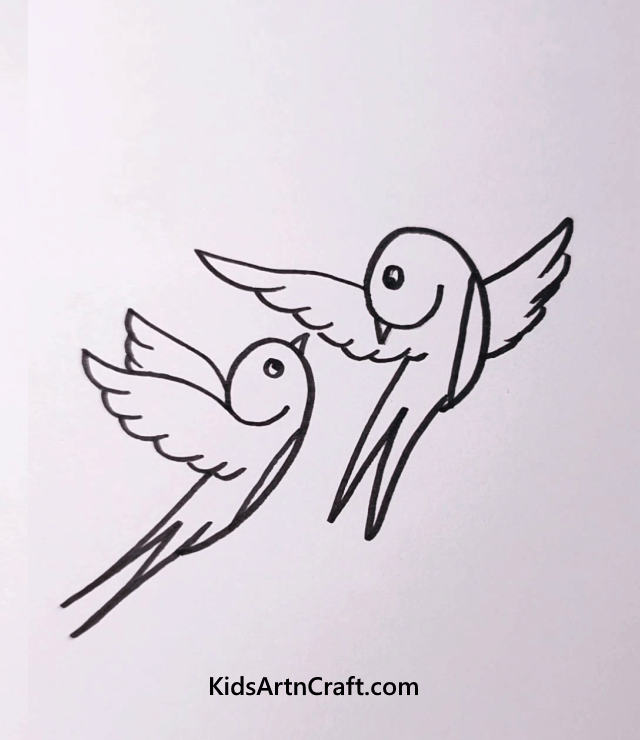 Easy Guide On Birds Drawings For Kids