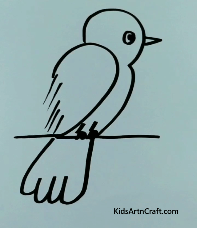Easy Guide On Birds Drawings For Kids Nostalgic Bird