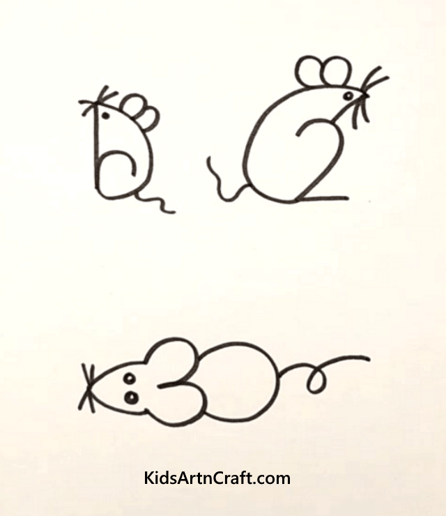 Mice drawing For Kids
