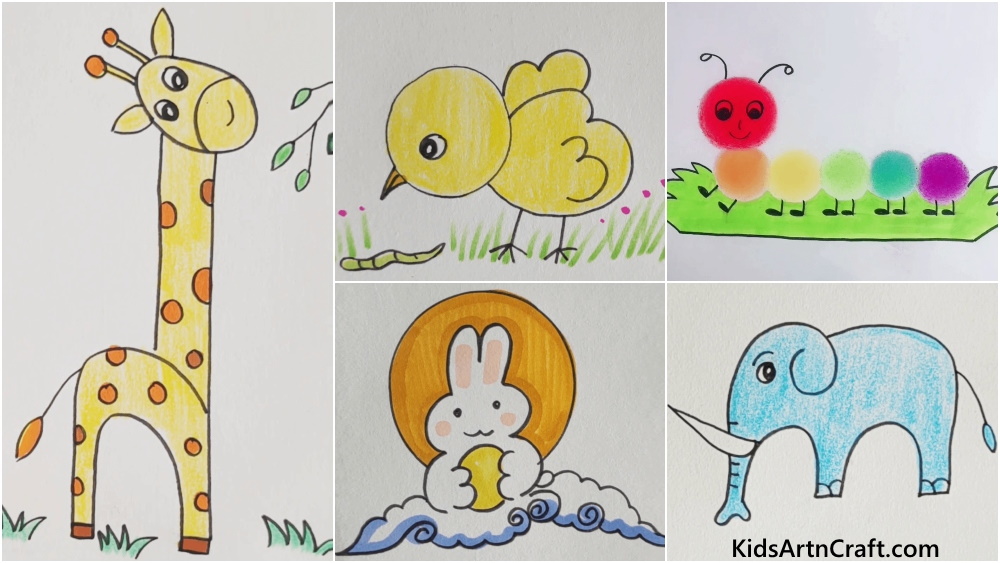 Kid's Drawing: Show Some Love To Animals - Kids Art & Craft