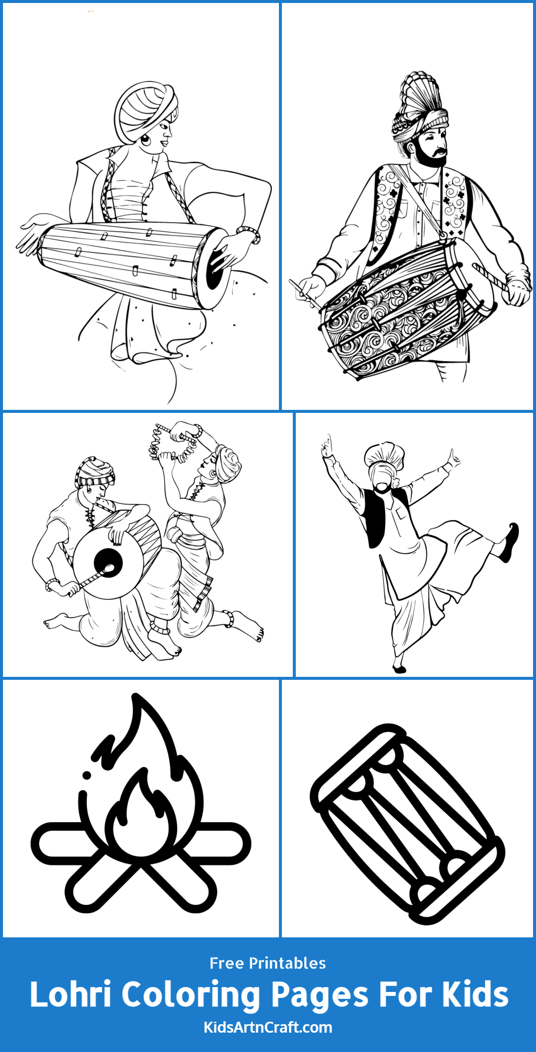Lohri Coloring Pages For Kids – Free Printables