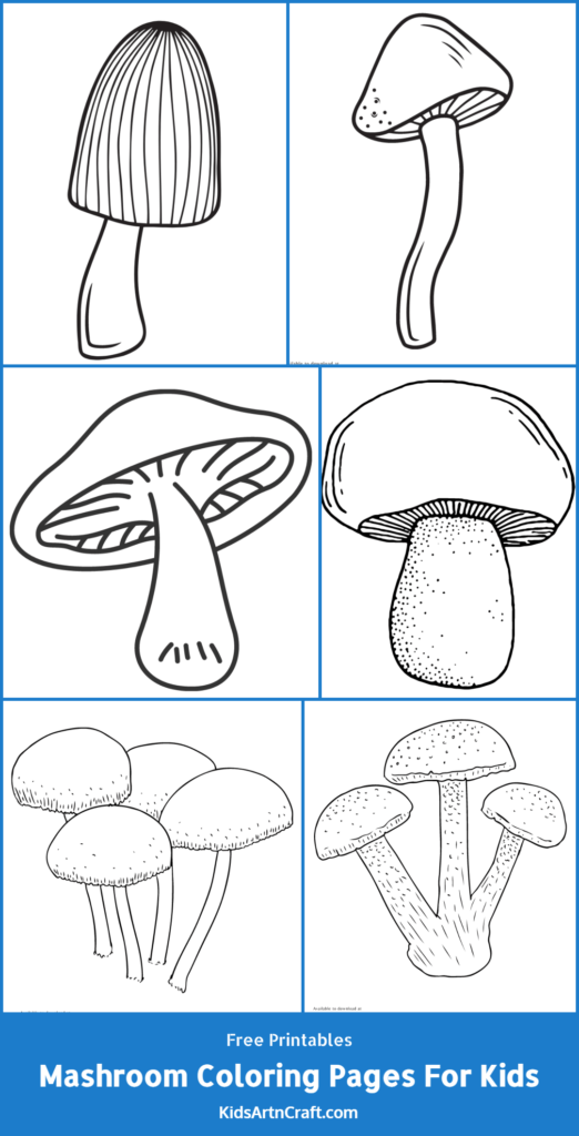 Mushroom Coloring Pages For Kids – Free Printables - Kids Art &amp; Craft