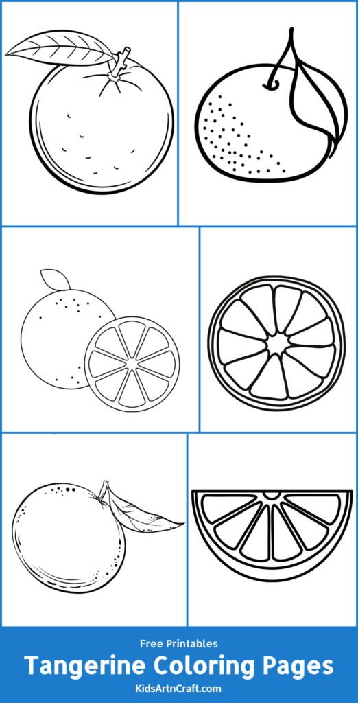 Tangerine Coloring Pages For Kids Free Printables Kids Art & Craft