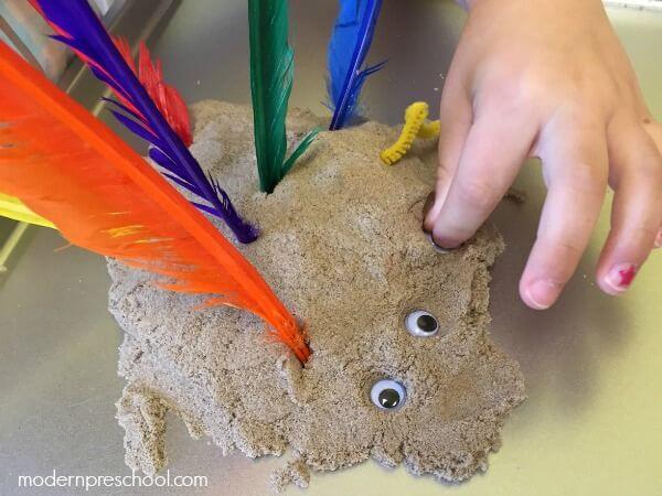 A Kinetic Sand Turkey Art Activity Fine Motor Sand Activities for Kids