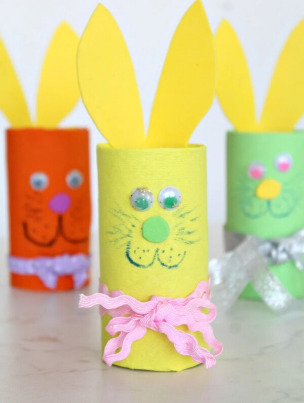 Bunny Paper Craft Ideas For Kids Adorable Bunny Toilet Paper Roll Craft