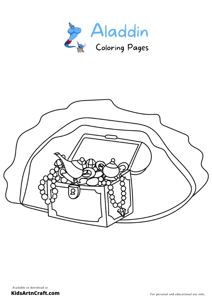 Aladdin Coloring Pages For Kids – Free Printables