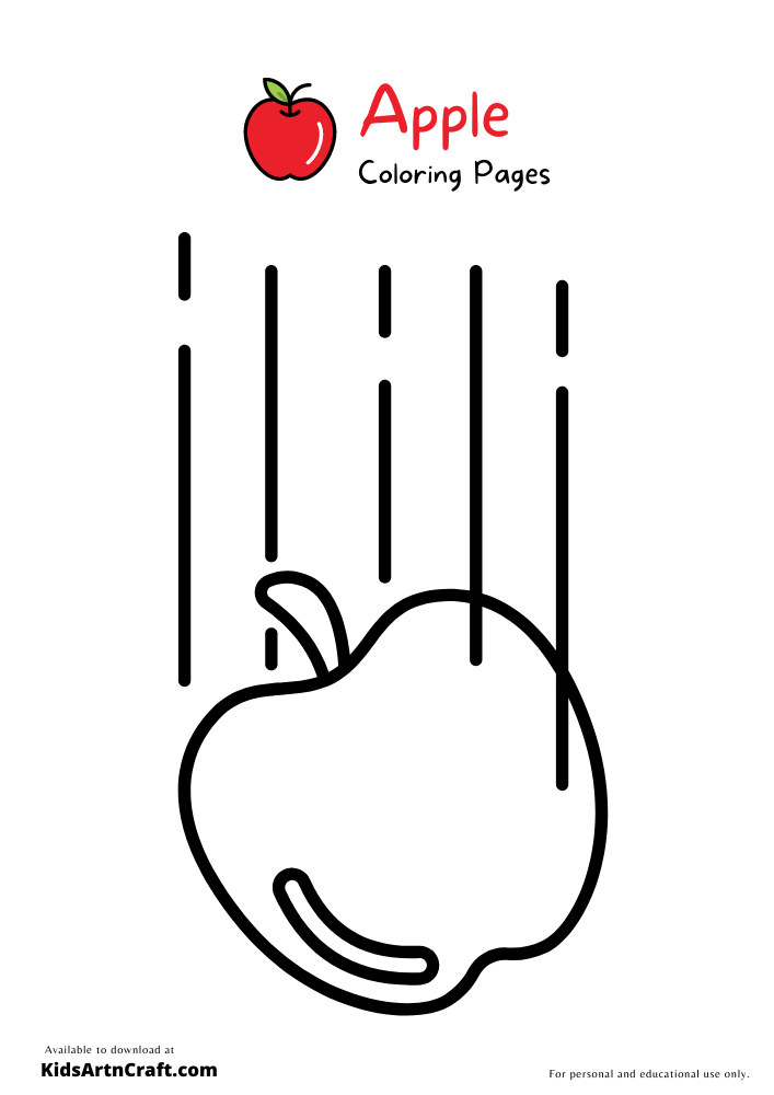 Apple Coloring Pages For Kids – Free Printables