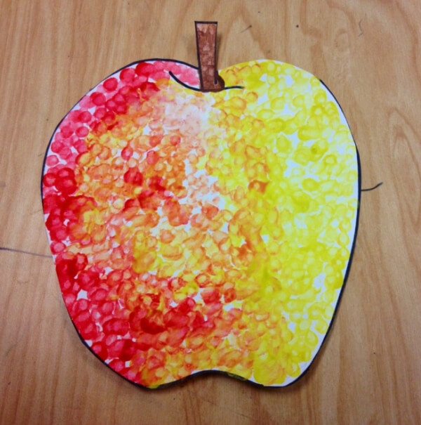 Apple Fruit Painting Craft For Kindergarten