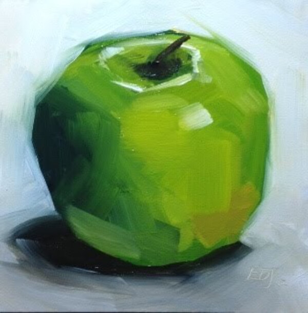 Green Apple Oil Colors Painting