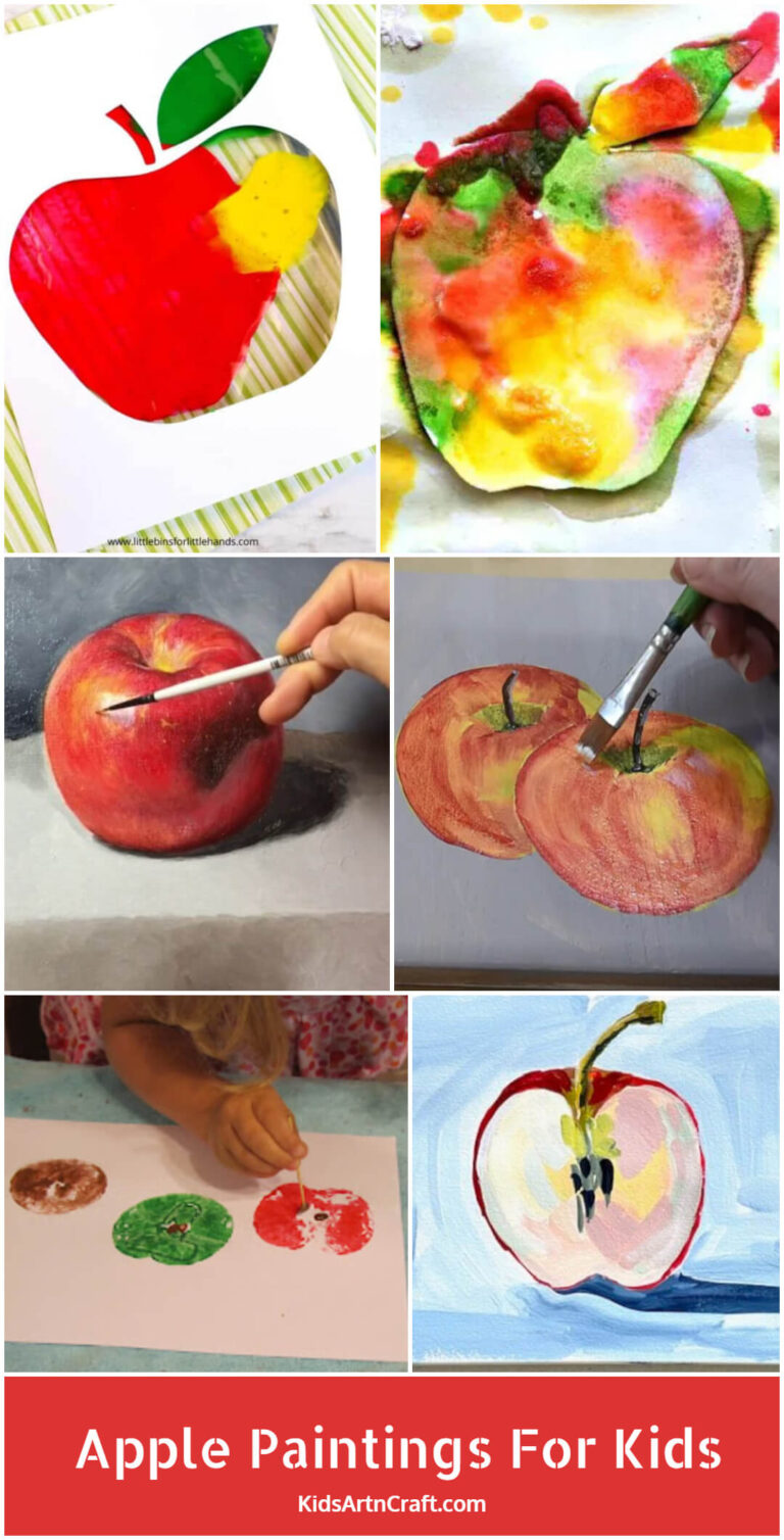 Apple Paintings For Kids - Kids Art & Craft