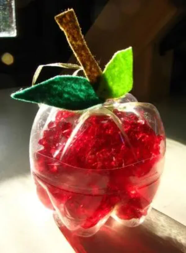 Apple Craft Idea From Recycled Plastic Bottles