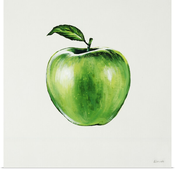 Green Apple Wall Art Painting Apple Paintings for Kids