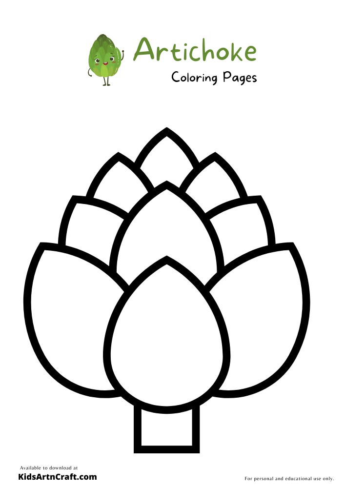 Artichoke Coloring Pages For Kids – Free Printables
