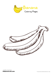 Banana Coloring Pages For Kids – Free Printables - Kids Art &amp; Craft