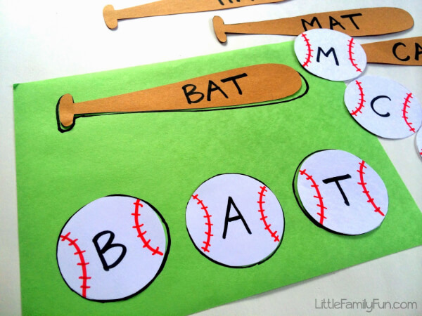 Baseball Activities and Crafts for Kids Baseball Spelling Activity For Kids