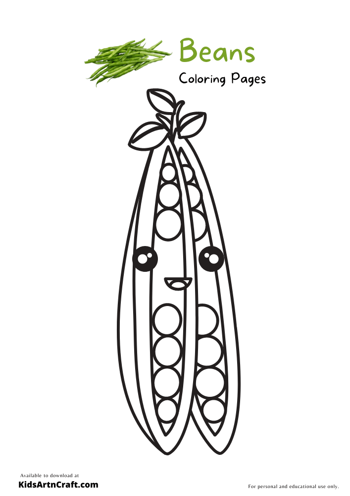  Beans Coloring Pages For Kids – Free Printables