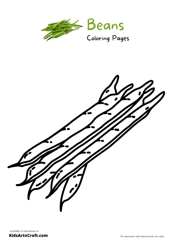  Beans Coloring Pages For Kids – Free Printables
