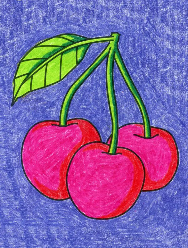 Beautiful Cherry Painting For Kids