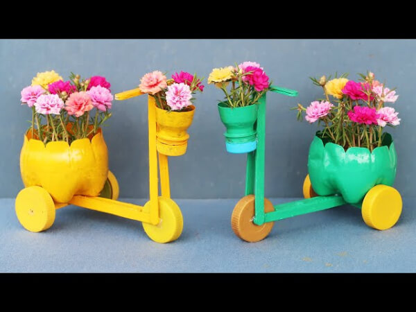 Beautiful Small Planter Craft From Upcycled Bottle Recycled Plastic Bottle Ideas for Kids