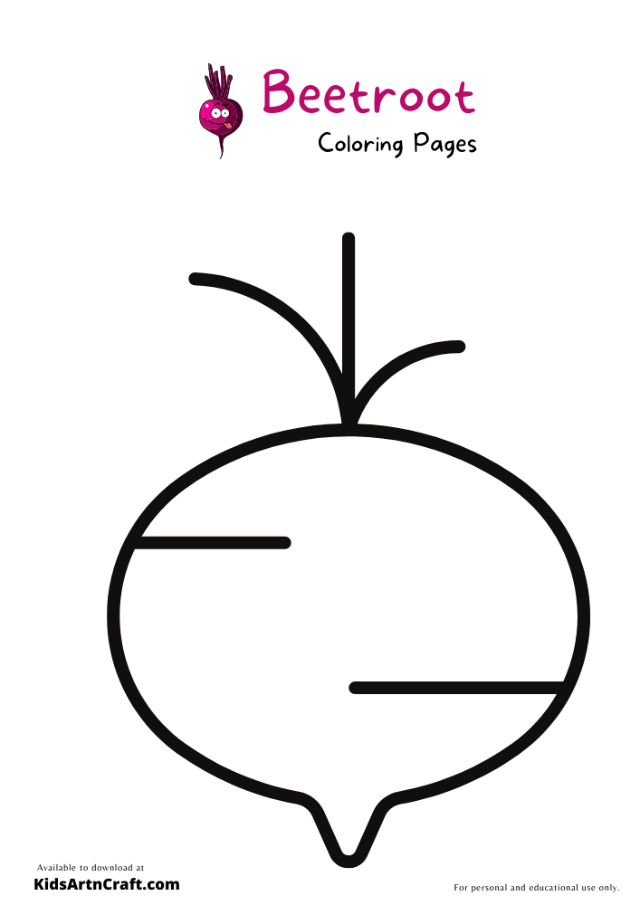  Beetroot Coloring Pages For Kids – Free Printables