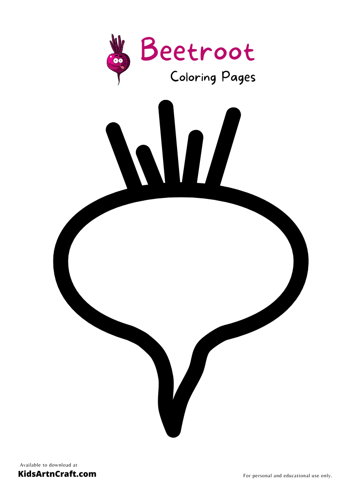  Beetroot Coloring Pages For Kids – Free Printables