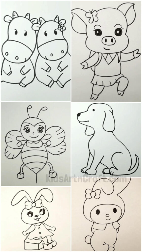 Black & White Drawings Ideas For Kids - Kids Art & Craft
