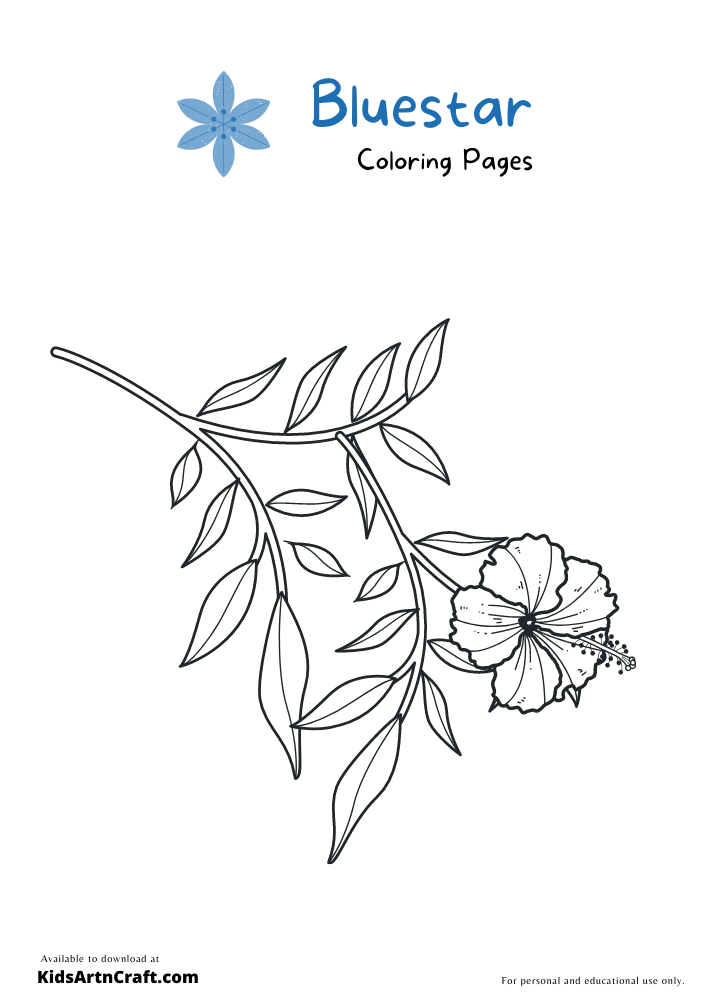 Bluestar Coloring Pages For Kids
