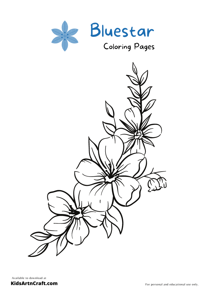Bluestar Coloring Pages For Kids