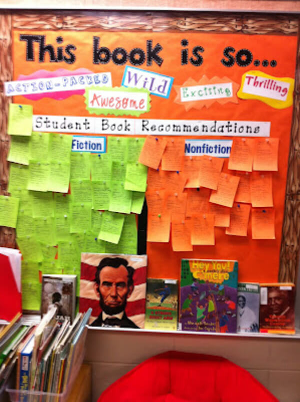 Book Recommendation On Bulletin Board In Library 