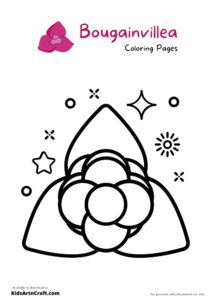 Bougainvillea Coloring Pages For Kids – Free Printables - Kids Art &amp; Craft