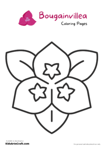 Bougainvillea Coloring Pages For Kids – Free Printables - Kids Art &amp; Craft