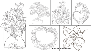 Bougainvillea Coloring Pages For Kids – Free Printables - Kids Art &amp; Craft