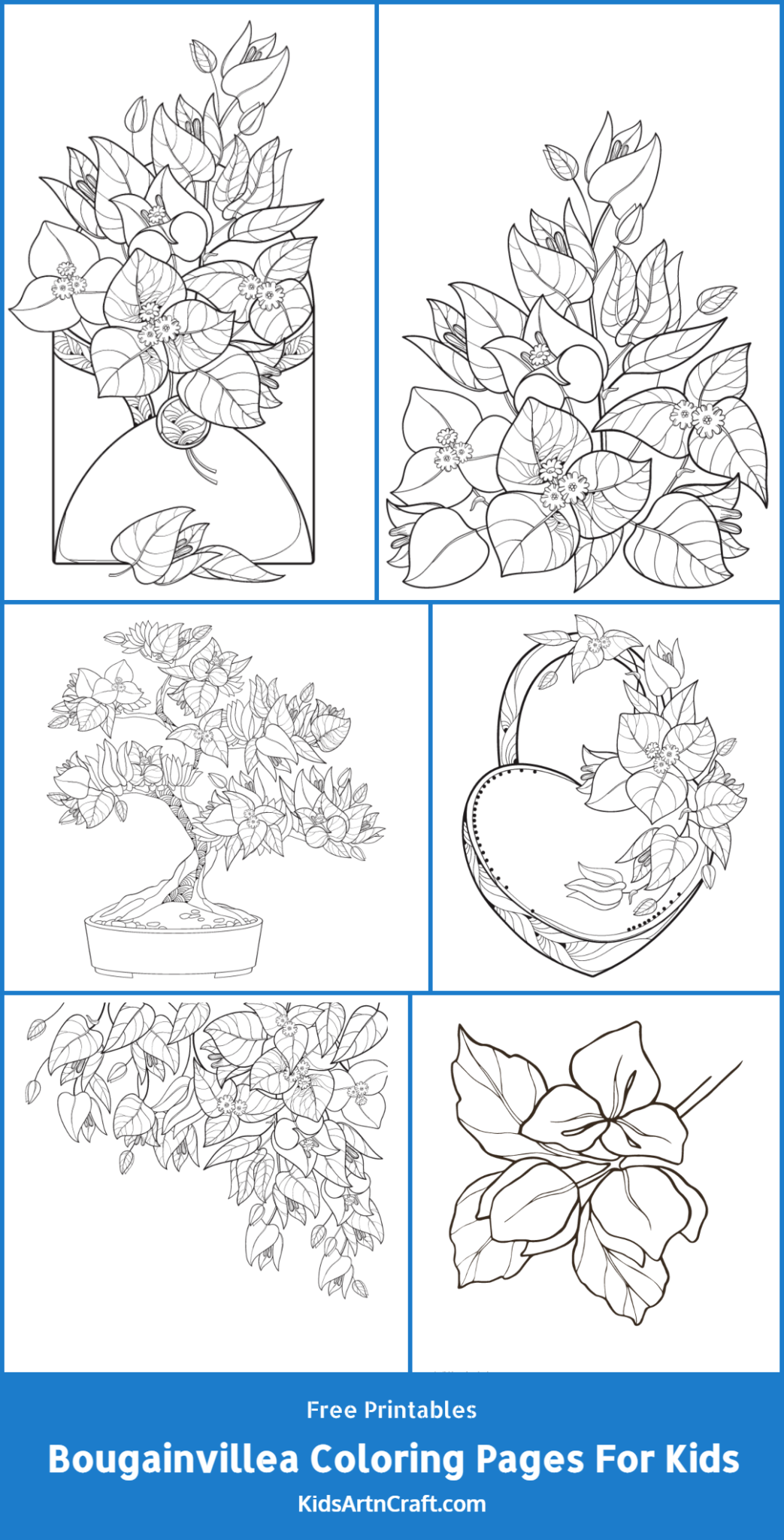 Bougainvillea Coloring Pages For Kids – Free Printables - Kids Art &amp; Craft