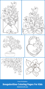 Bougainvillea Coloring Pages For Kids – Free Printables - Kids Art &amp; Craft
