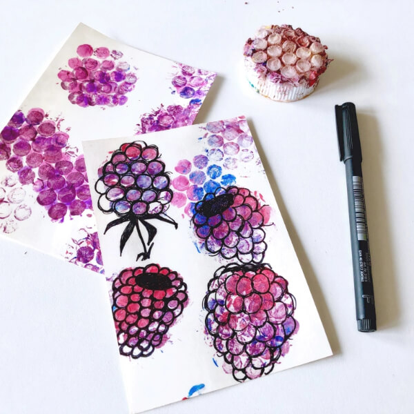 Blackberry Crafts & Activities for Kids Blackberry Painting Ideas With Bubble Wrap 