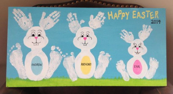 Easter Bunny Handprint Craft For Kids