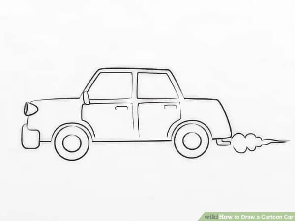 Cartoon Car Drawing For Kids