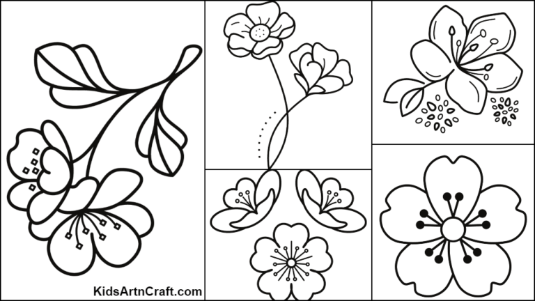 Cherry Blossom Coloring Pages For Kids – Free Printables - Kids Art &amp; Craft