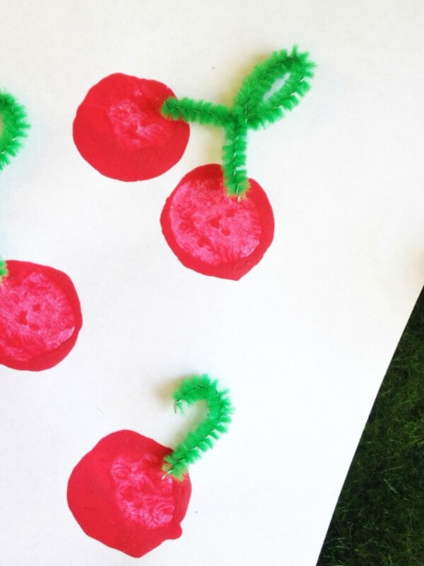 Cherry Stamp Craft For Kids Cherry Crafts & Activities for Kids