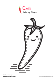 Chilli Coloring Pages For Kids – Free Printables - Kids Art & Craft
