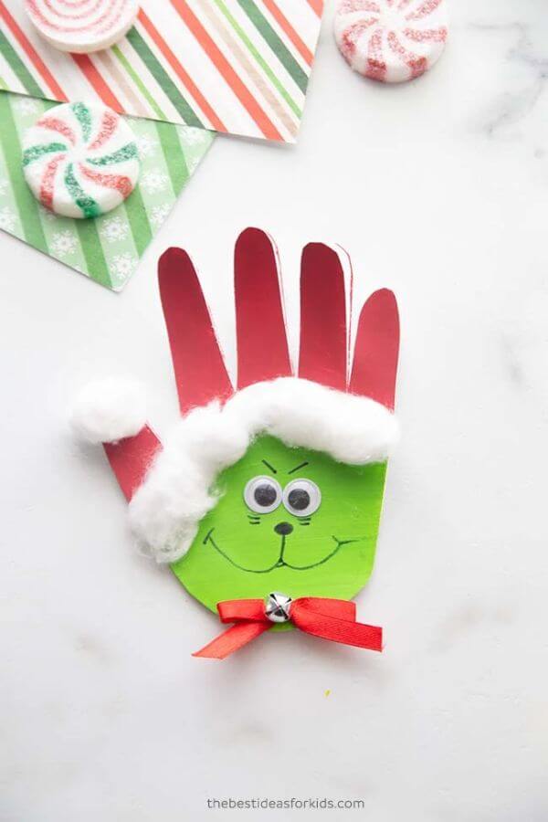 Christmas Grinch Handprint Activities Christmas Handprint Crafts For Kids