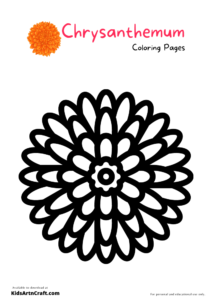 Chrysanthemum Coloring Pages For Kids – Free Printables - Kids Art &amp; Craft